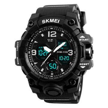 50M Waterproof Outdoor Sports Watch – Dual Display Khaki