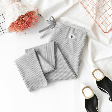 Women Maternity Ribbed Outerwear Leggings – Winter Warmth