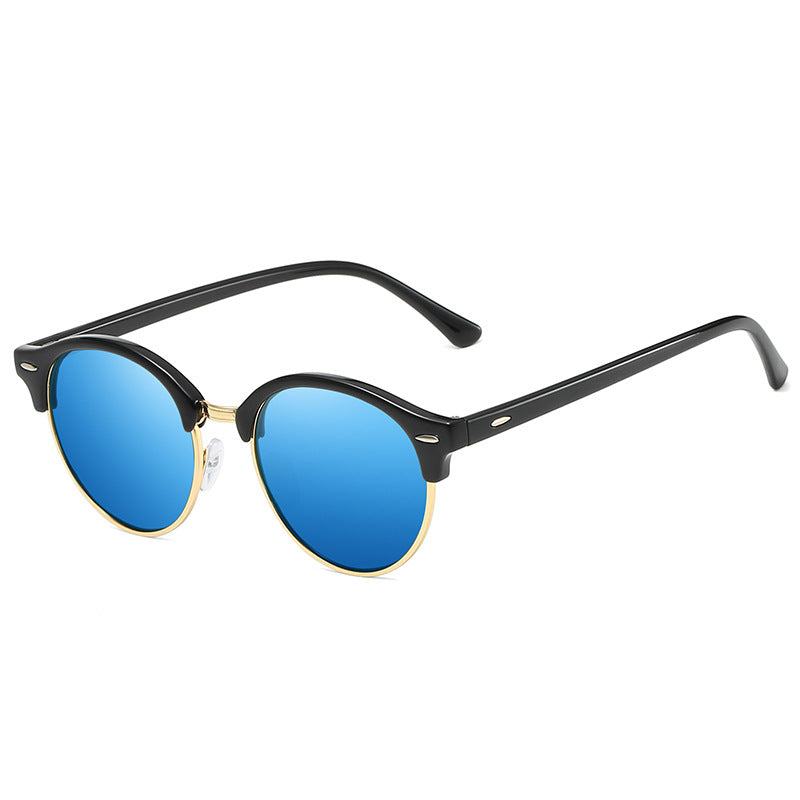 Retro Round Frame Polarized Sunglasses – UV400 Sun Care
