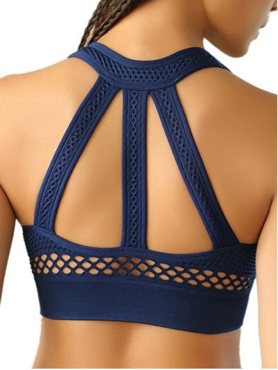 Hollow Back Sports Bra – Quick-Dry Stretch Support