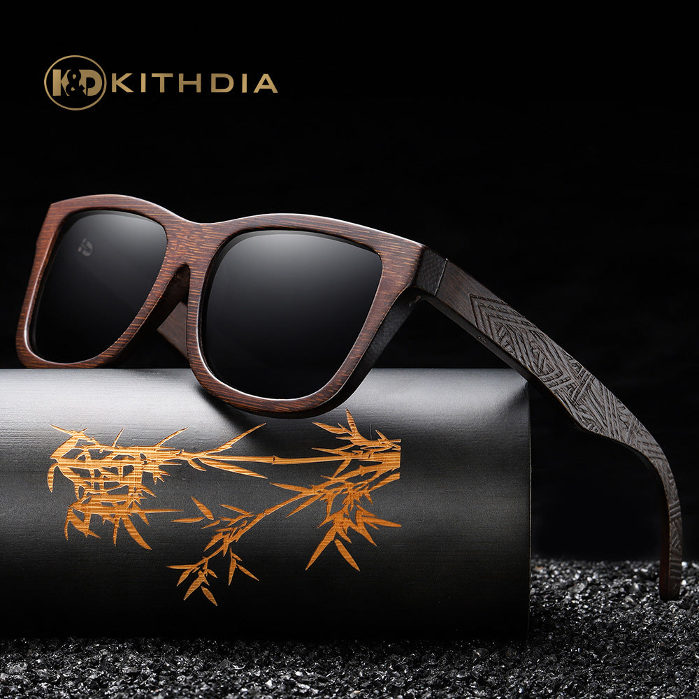 Polarized Wooden Oval Sunglasses – Vintage Care