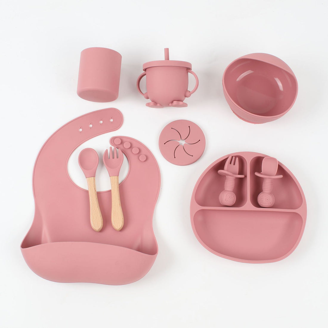 Silicone Baby Feeding Set – 10-Piece Mealtime Tableware