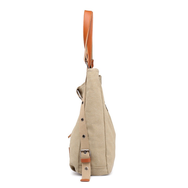 Retro Canvas Tote Bag – Casual Travel Shoulder Handbag