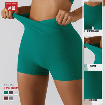 Zexin anti-light yoga shorts stretch running fitness shorts sports leggings breathable quick-drying shorts