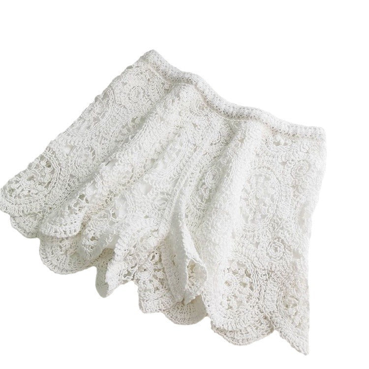 Lace Embroidered Safety Shorts – Anti-Exposure Cotton Fit