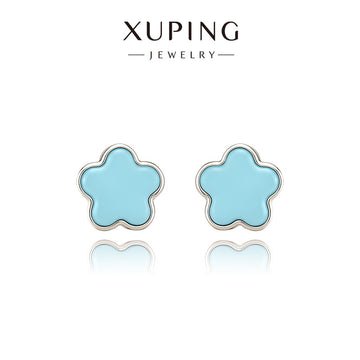 Xuping minimalist dopamine-infused gentle style flower earrings, summer fresh Japanese and Korean style women's earrings and necklaces wholesale