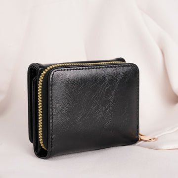 Credit card ID card cash wallet women's wallet small wallet short wallet card holder zipper wallet multi-layer trifold