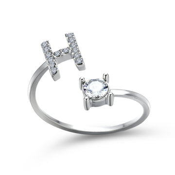 Explosive Ring Jewelry Creative Ladies Ring Adjustable Open Ring 26 Letter Ring Wholesale