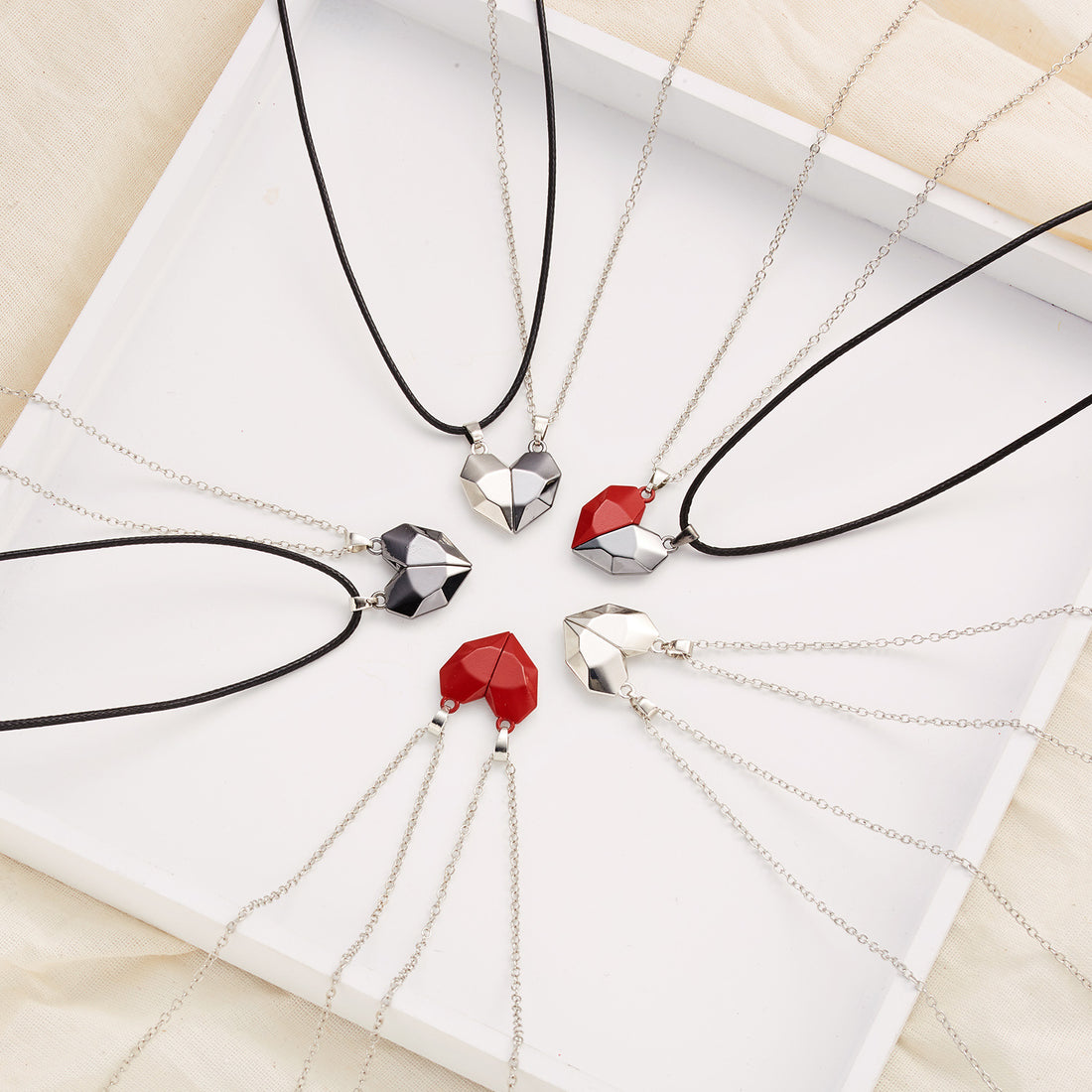 Heartbreak Wishing Stone Couple Necklace Pair