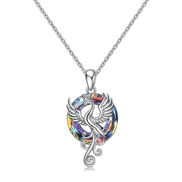 Firebird crystal pendant necklace for women Colorful crystal phoenix necklace Necklace wholesale