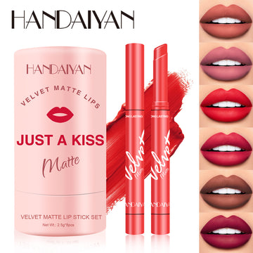 handaiyan Han Daiyan cross-border easy-to-color velvet matte lipstick tube set temperament moisturizing lipstick lipstick