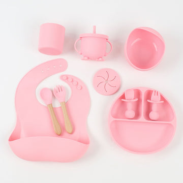 Silicone Baby Feeding Set – 10-Piece Mealtime Tableware