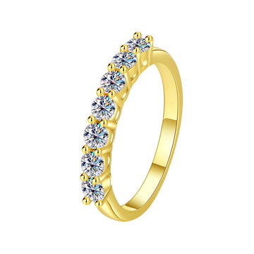 Moissanite Seven Princesses Ring – S925 Silver