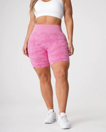 Camouflage Jacquard Gym Shorts Camouflage Yoga Shorts Seamless Camouflage Shorts